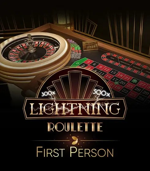 First Person Lightning Roulette online game logo by Evolution on beticocasino.pl